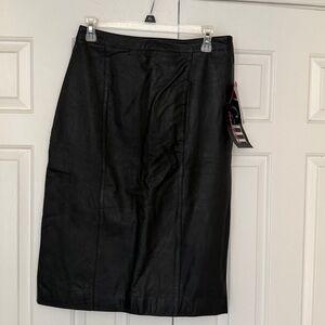 Genuine Leather Pencil Skirt